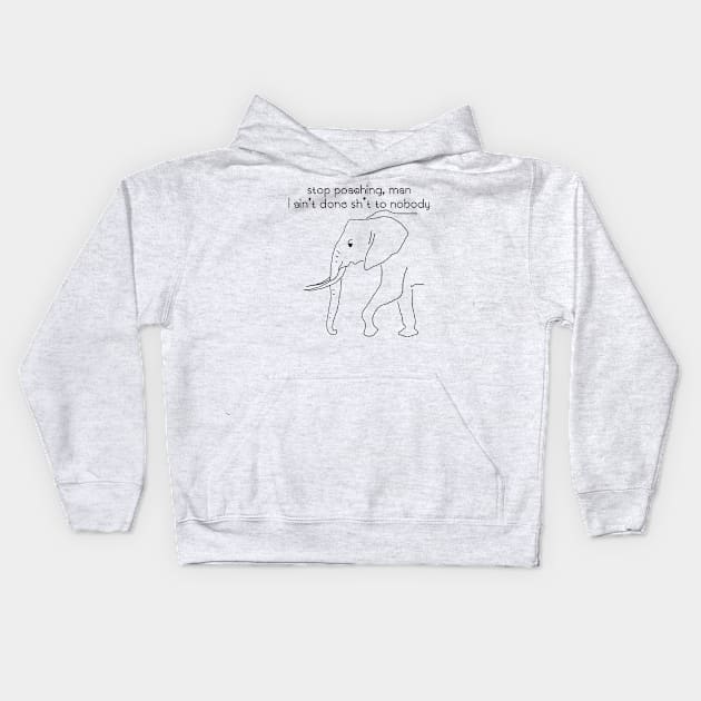 Stop poaching - elephant Kids Hoodie by Protect friends